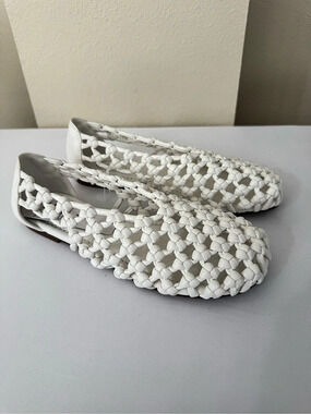 Scoop White Crochet Knot Ballet Flats NWT Women’s Size 7
